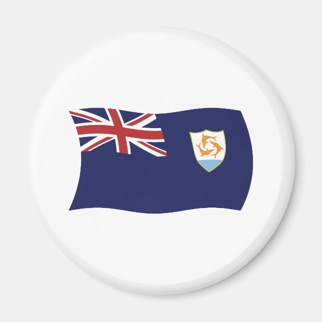 Aimant Drapeau d'Anguilla (Devant)