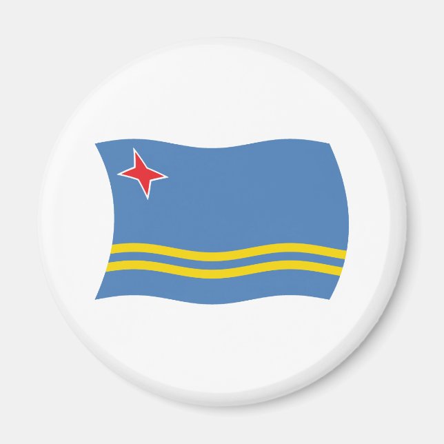 Aimant Drapeau d'Aruba (Devant)