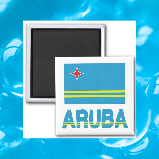 Aimant Drapeau d'Aruba et Aruba (Créateur téléchargé)