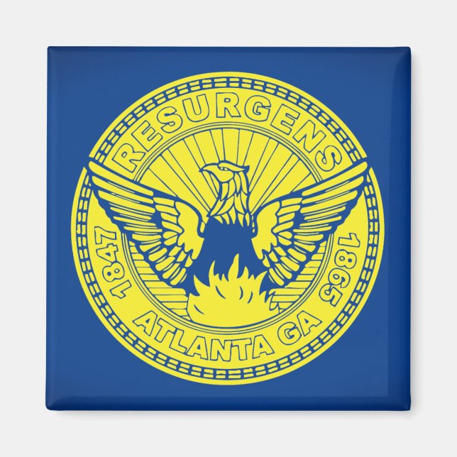 Aimant Drapeau d'Atlanta, Géorgie (Devant)