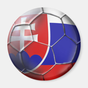 Aimant Drapeau de ballon de football de la Slovaquie des