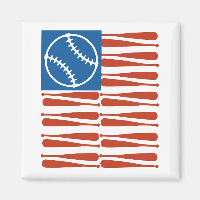 Aimant Drapeau de baseball (Devant)
