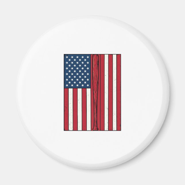 Aimant Drapeau de baseball en détresse design vectoriel v (Devant)