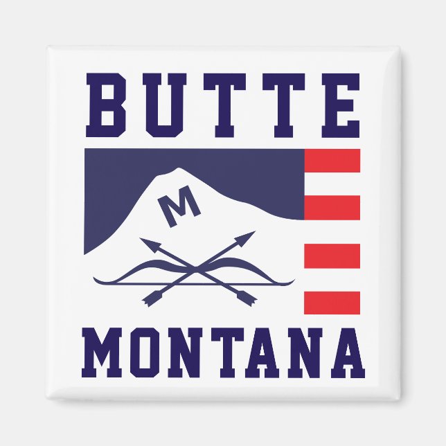 Aimant Drapeau de Butte, Montana (Devant)