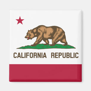 Aimant Drapeau de Californie & Californie, Etats-Unis vac