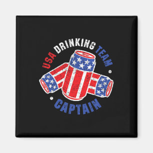 Aimant Drapeau de canette de bière du 4 juillet États-Uni