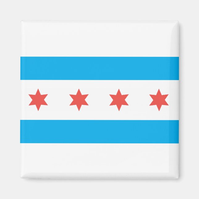 Aimant Drapeau de Chicago (Devant)