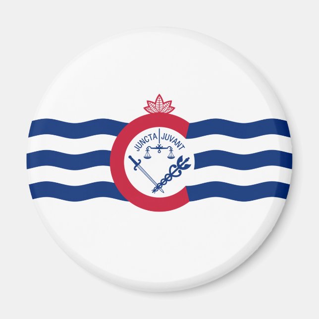 Aimant Drapeau de Cincinnati (Ohio) (Devant)