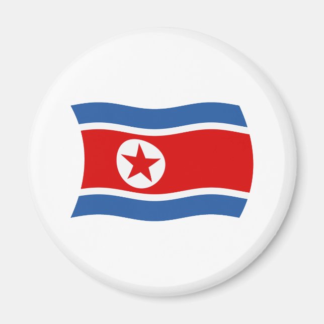 Aimant Drapeau de Corée du Nord (Devant)