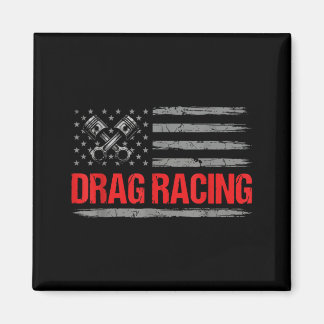 Aimant Drapeau de course de dragsters américain Racer de