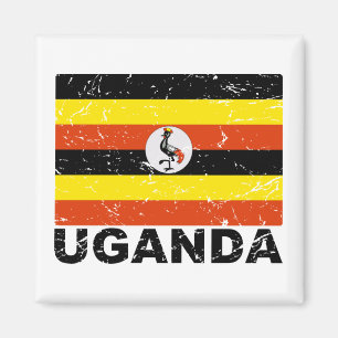 Aimant Drapeau de cru de l'Ouganda
