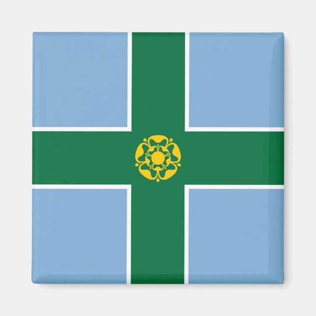 Aimant Drapeau de Derbyshire (Comté d'Angleterre, Royaume (Devant)