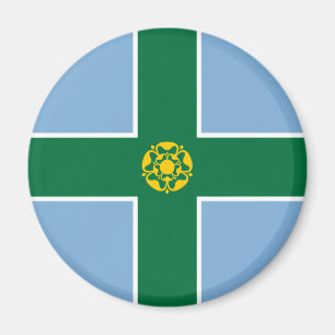 Aimant Drapeau de Derbyshire (Comté d'Angleterre, Royaume