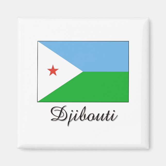 Aimant Drapeau de Djibouti (Devant)