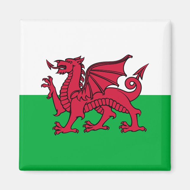 Aimant Drapeau de dragon au Pays de Galles, Drapeau natio (Devant)