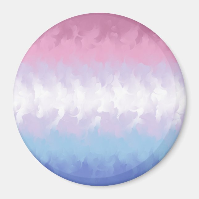 Aimant Drapeau de fierté bigenre abstrait pastel boho moe (Devant)