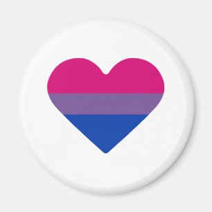 Aimant Drapeau de fierté bisexuel cœur