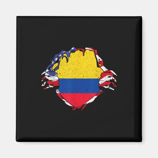 Aimant Drapeau de fierté de Colombie Drapeau national col (Devant)