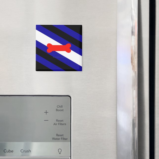 Aimant Drapeau de fierté de jeu de chiots de SlipperyJoe  (In situ (réfrigérateur))