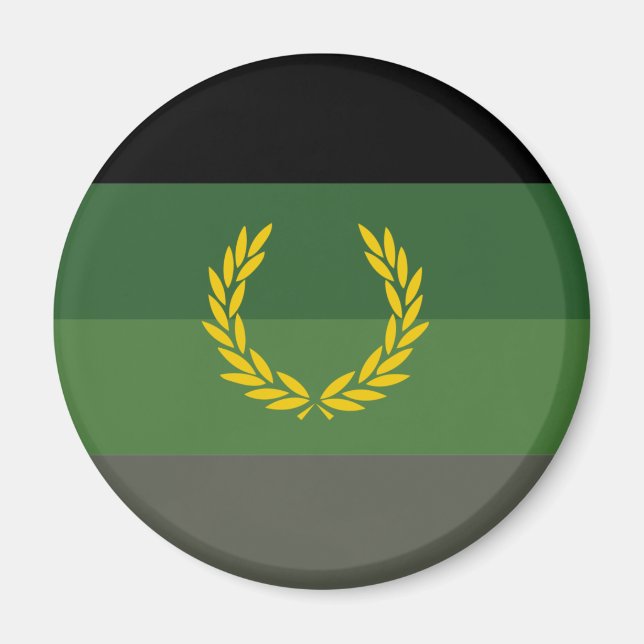Aimant Drapeau de fierté de l'uniforme militaire (Devant)