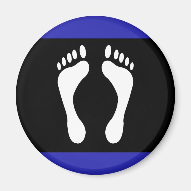 Aimant Drapeau de fierté de pied (empreinte de pied) (Devant)