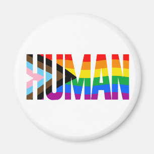 Aimant Drapeau de fierté d'inclusivité humaine