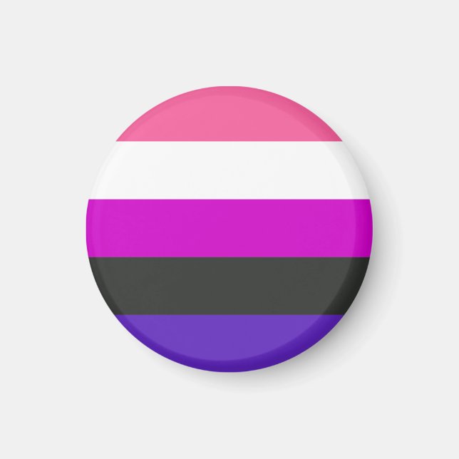 Aimant Drapeau de fierté genderfluid (Devant)