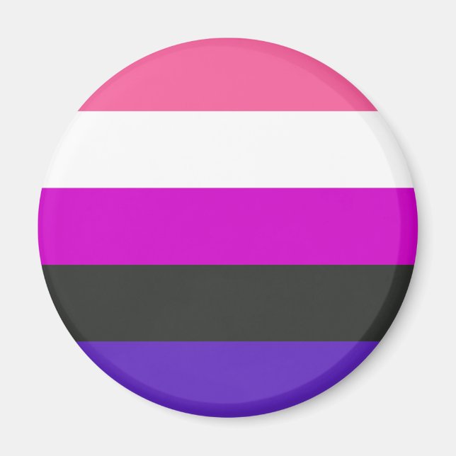 Aimant Drapeau de fierté genderfluid (Devant)