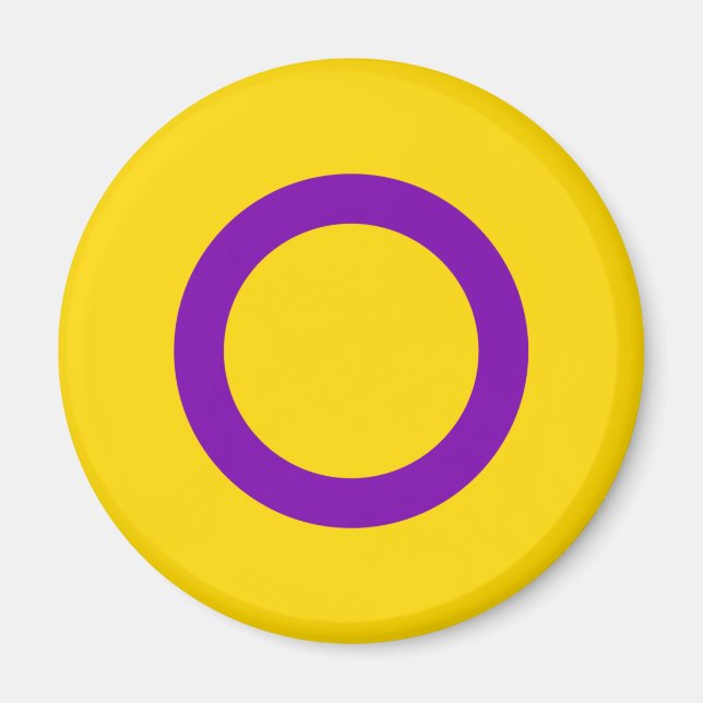 Aimant Drapeau de fierté intersexe (Devant)