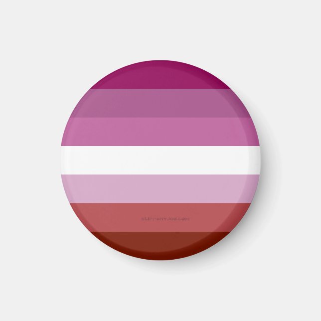Aimant Drapeau de fierté lesbienne de SlipperyJoe's fémin (Devant)