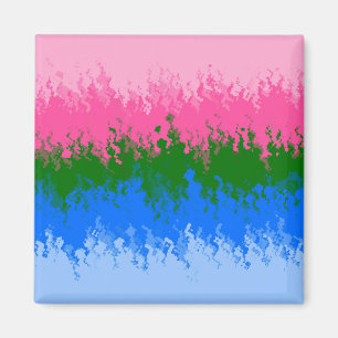 Aimant Drapeau de fierté omniromantique abstrait ondoyant