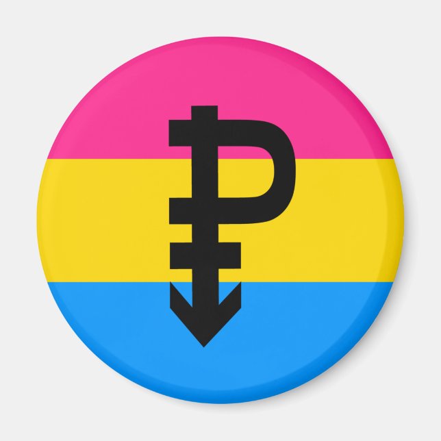 Aimant Drapeau de fierté pansexuelle (Devant)