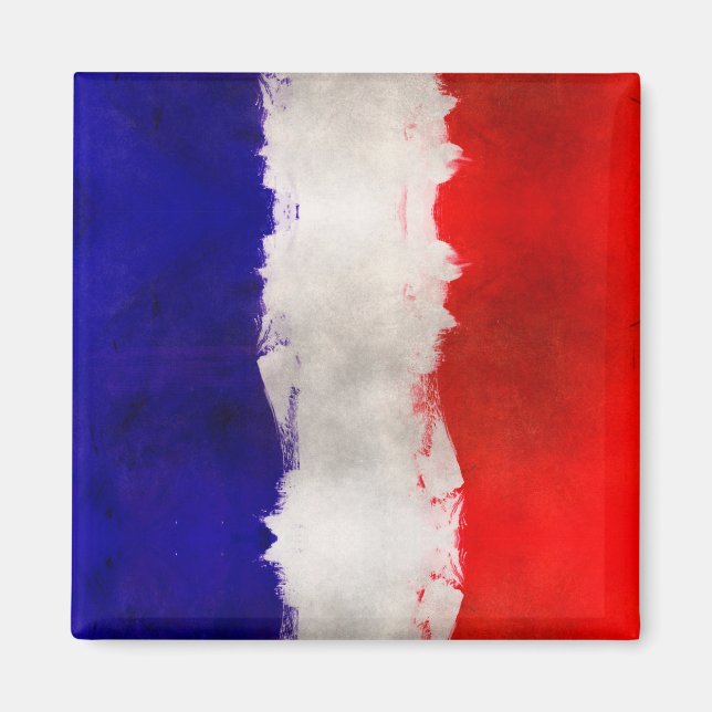 Aimant Drapeau de France Artiste, Drapeau de France (Devant)