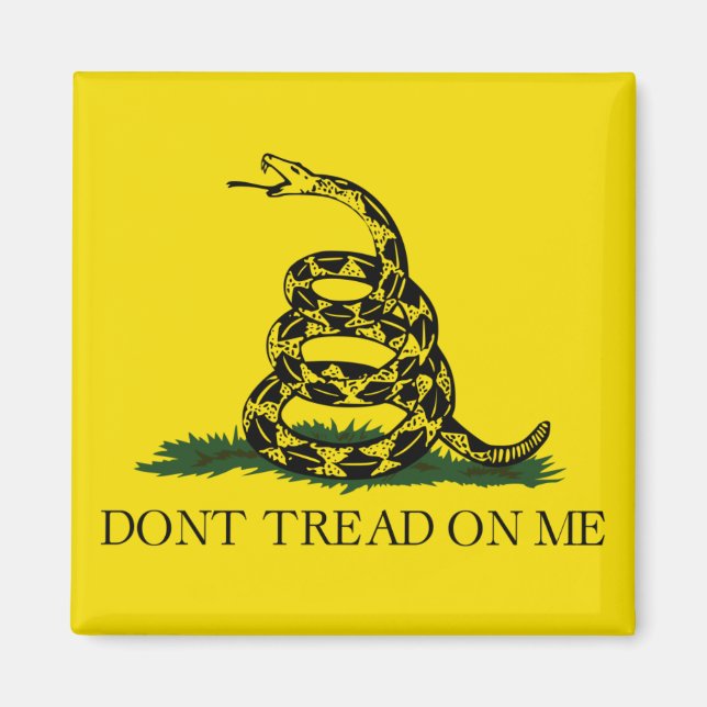 Aimant Drapeau de Gadsden (Ne marchez pas sur moi) (Drape (Devant)