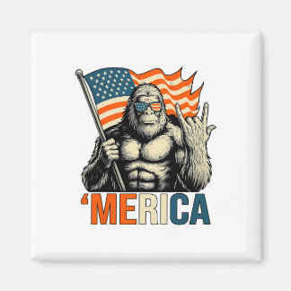 Aimant Drapeau de gorille ‘merica Lunettes de soleil drôl