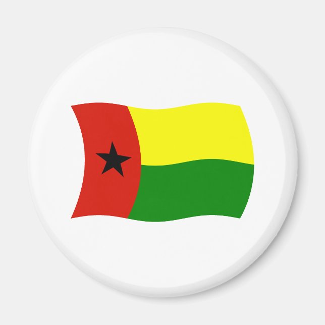 Aimant Drapeau de Guinée-Bissau (Devant)