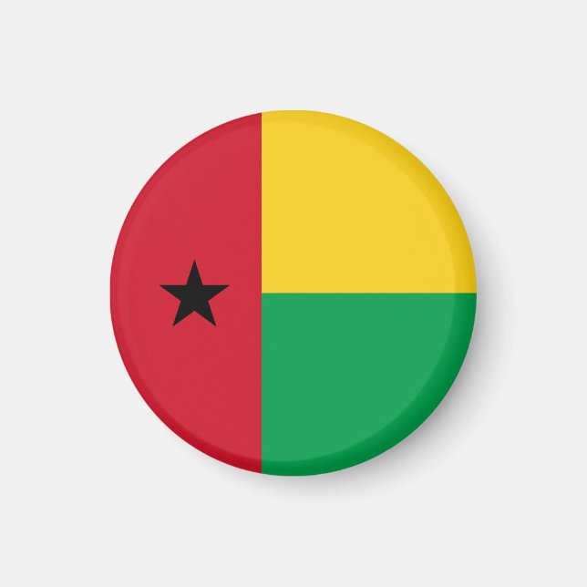 Aimant Drapeau de Guinée-Bissau (Devant)
