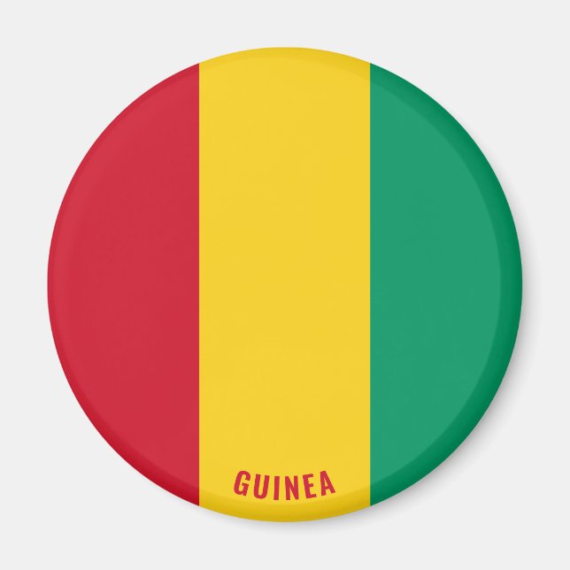 Aimant Drapeau de Guinée patriotique (Devant)
