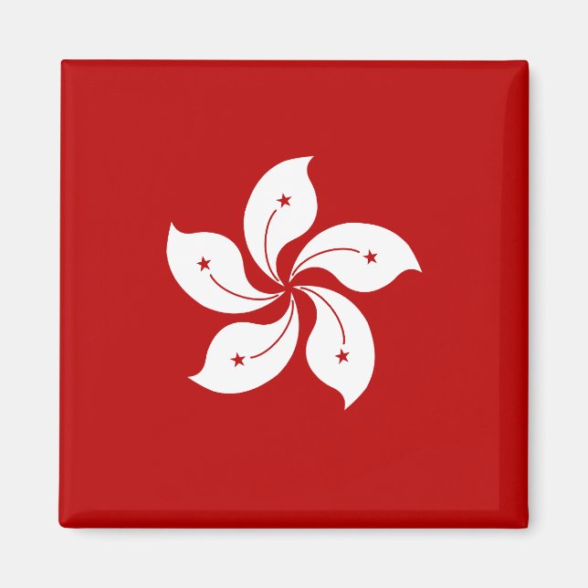 Aimant Drapeau de haute qualité de Hong Kong (Devant)