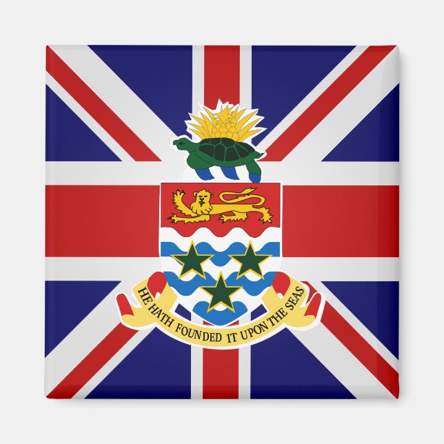 Aimant Drapeau de haute qualité des îles Caïmans (Devant)