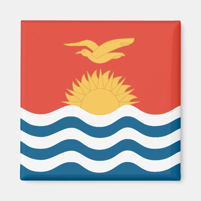 Aimant Drapeau de haute qualité Kiribati (Devant)
