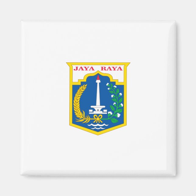 Aimant Drapeau de Jakarta (capitale indonésienne) (Devant)