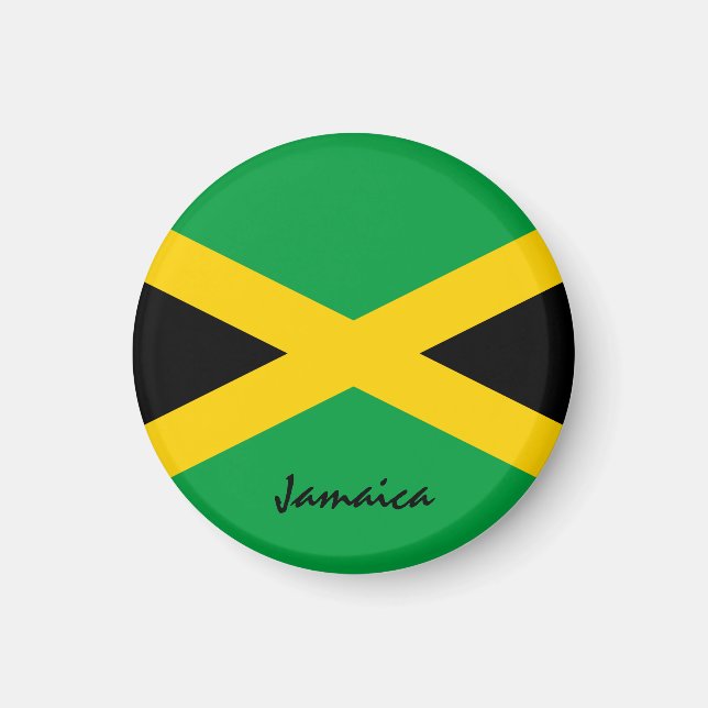 Aimant Drapeau de Jamaïque et Amérique - fans de voyages/ (Devant)