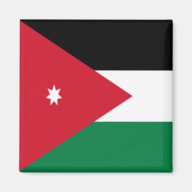 Aimant Drapeau de Jordanie (Devant)