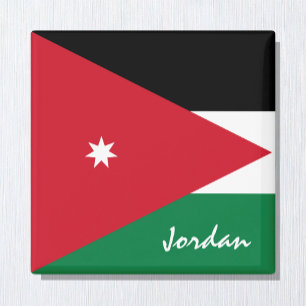 Aimant Drapeau de Jordanie & Voyage de Jordanie, vacances