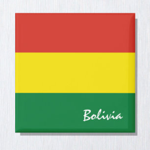 Aimant Drapeau de la Bolivie & Amateurs de vacances/sport