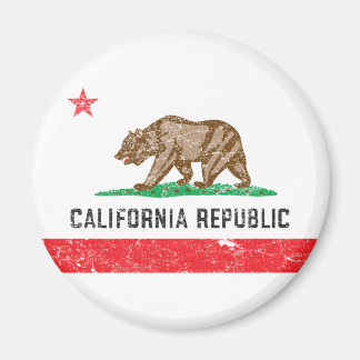 Aimant Drapeau de la Californie vintage