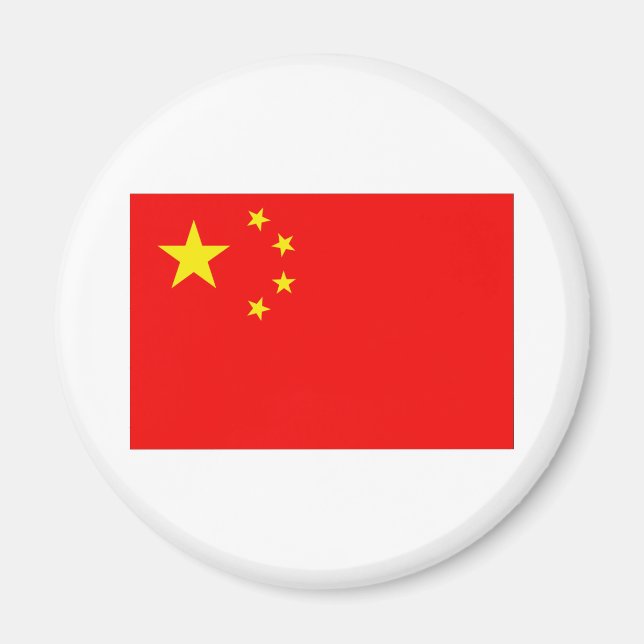 Aimant Drapeau de la Chine (Devant)