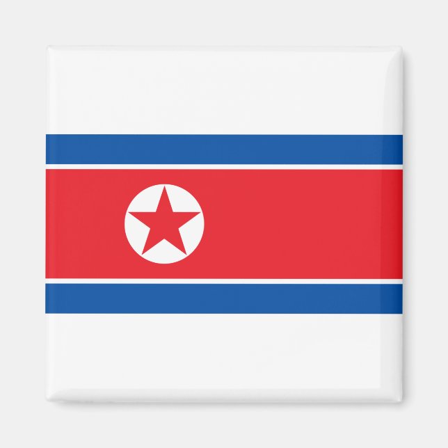 Aimant Drapeau de la Corée du Nord (Devant)