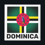 Aimant Drapeau de la Dominique<br><div class="desc">Dominica Kalinago : Wai‘tu kubuli; Français : Dominique; Créole Dominicain (Français : Dominik),  officiellement le Commonwealth de Dominique,  est un pays insulaire dans les Caraïbes.</div>